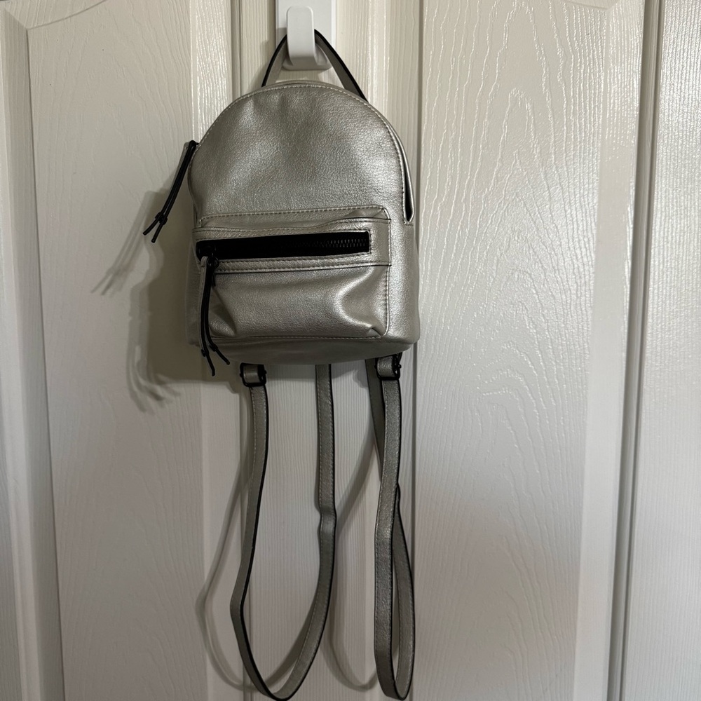 Express Metallic Silver Mini Backpack - image 2